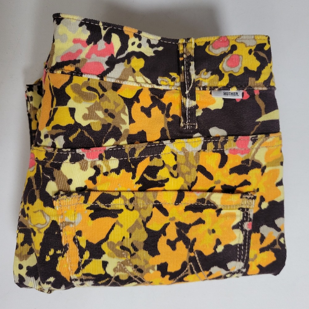 Mother Hustler Ankle Fray Jeans Size 28 Hopscotch Autumn Floral High Rise Boho‎ - Picture 10 of 10